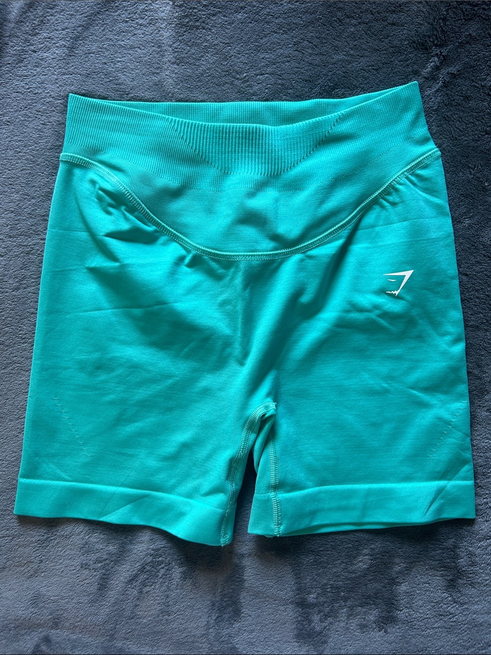 Gymshark Teal High-Waist Bike Shorts